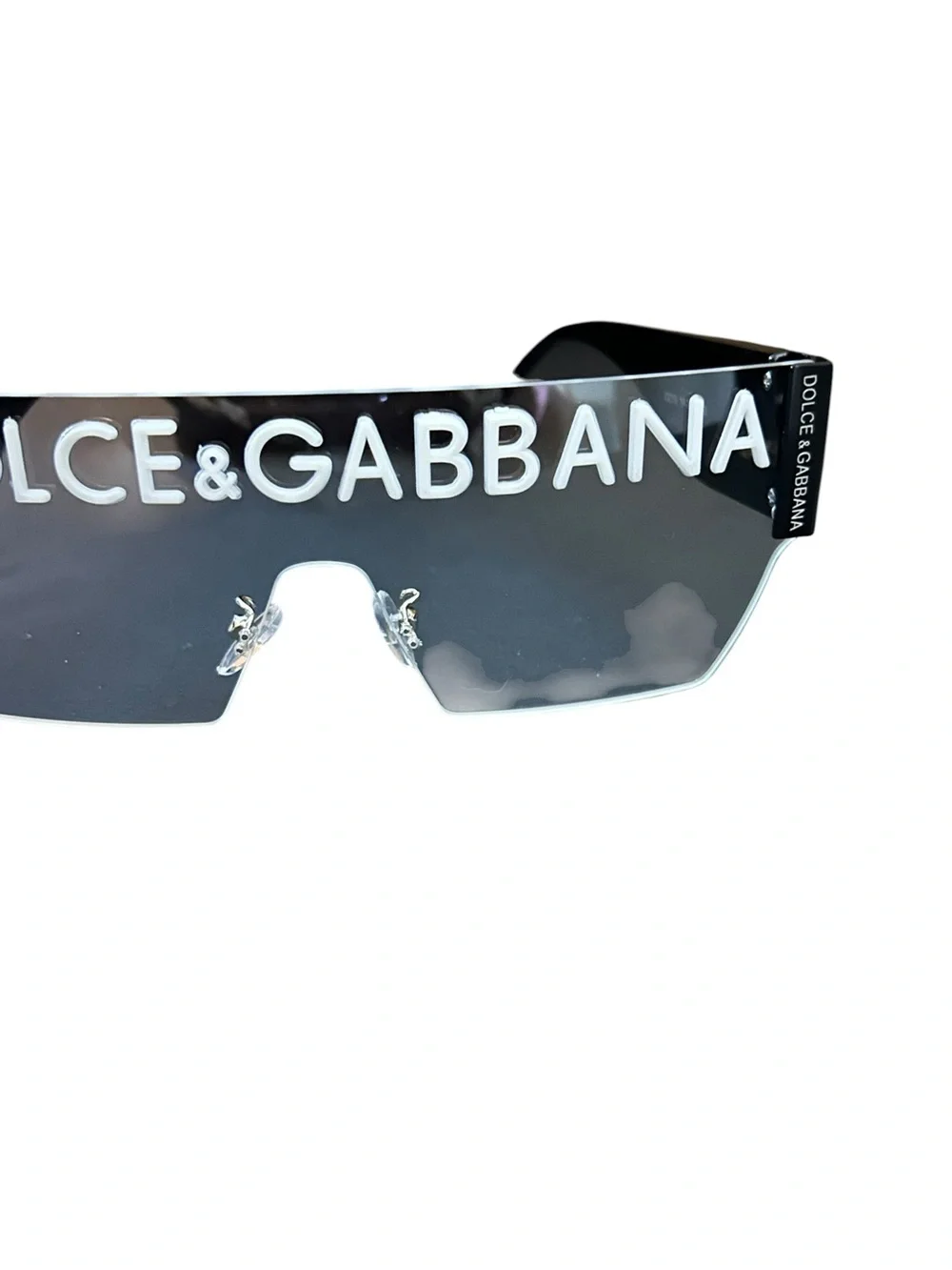 Black Shield Sunglasses with White Logo